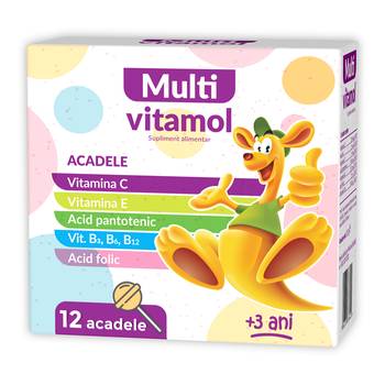 Acadele Multivitamol 3+, 12 bucati, Zdrovit