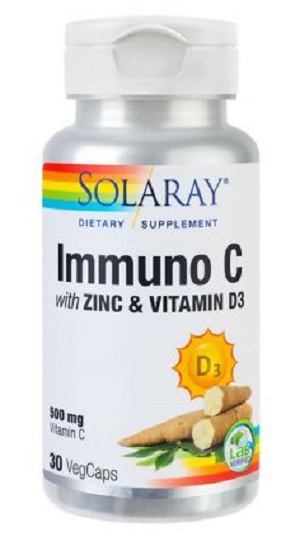 Zinc si Vitamina D3 Immuno C Solaray, 30 capsule, Secom